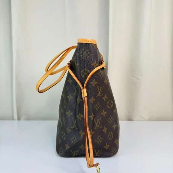 Louis Vuitton Monogram Canvas Neverfull MM Shoulder Bag Tote - Picture 3 of 6